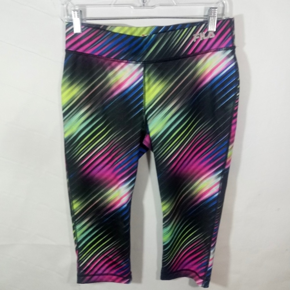 FILA multi colored running Capri leggings